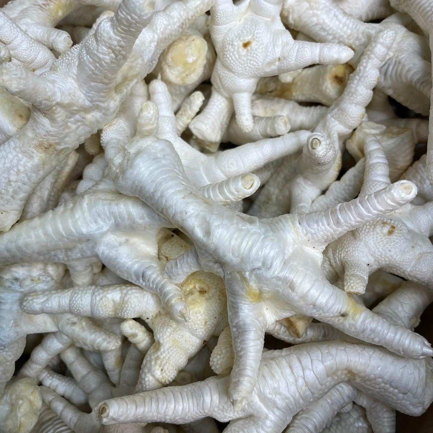 Puffed chicken feet